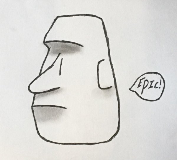 Каменное лицо нарисовать