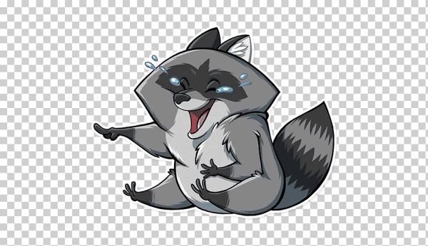 Стикер телеграмм енот Елисей