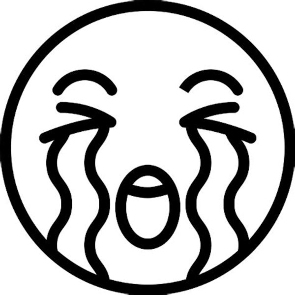 Плачущий Смайл чб