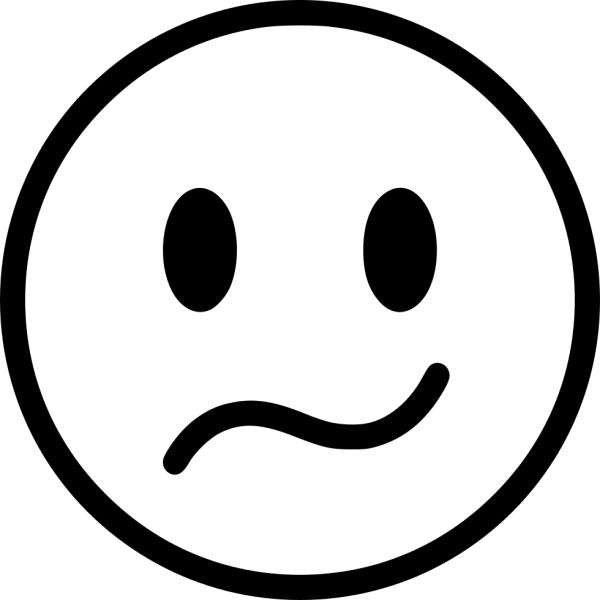 Рожица черно белая