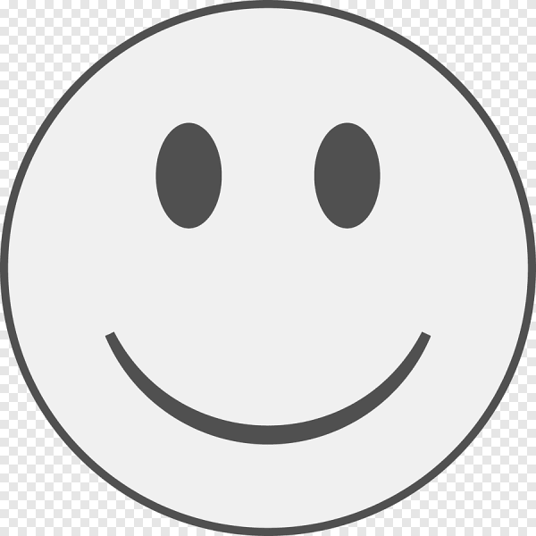 Веселый смайлик черно белый