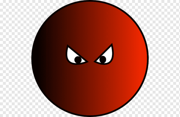 Сердитый красный смайлик