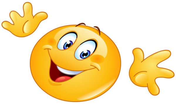 Смайлик с открытыми руками
