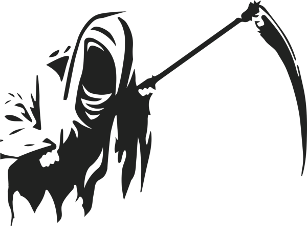 Смерть с косой силуэт