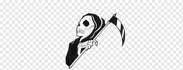 Смерть с косой эскиз Минимализм
