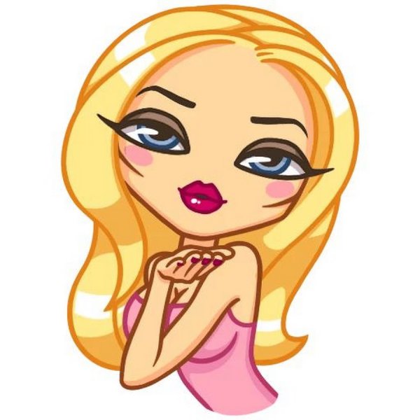 Смайлик блондинка