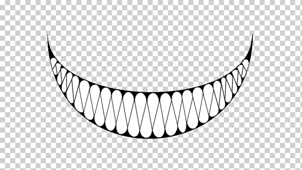 Зловещая улыбка на черном фоне