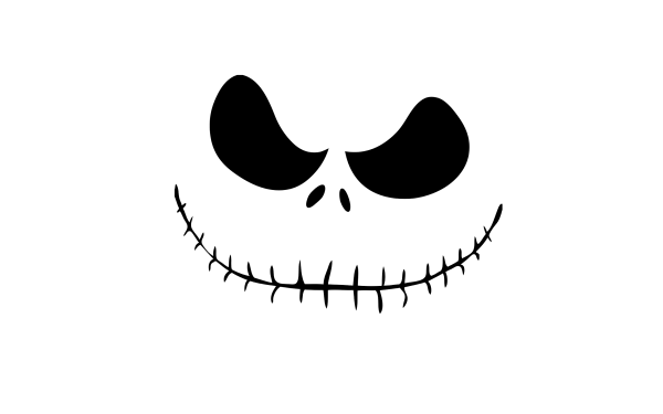 Злая улыбка на белом фоне