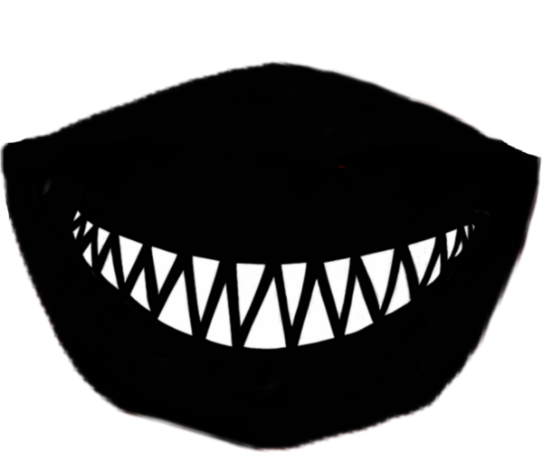 Белые зубы и глаза из темного фона