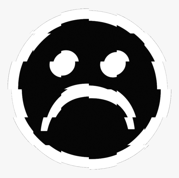 Грустный смайлик черный