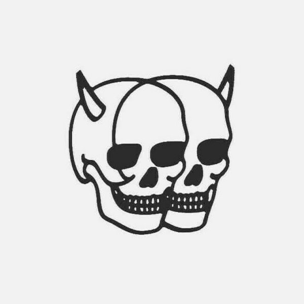 Череп эскиз тату простой