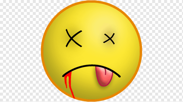 Убитый смайлик с улыбкой