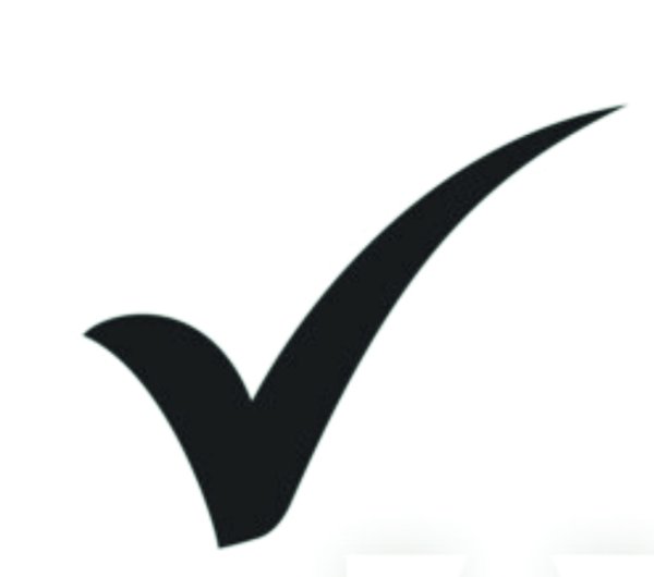 Черная галочка маркером