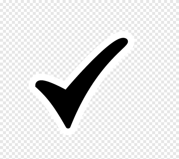 Чёрная галочка символ