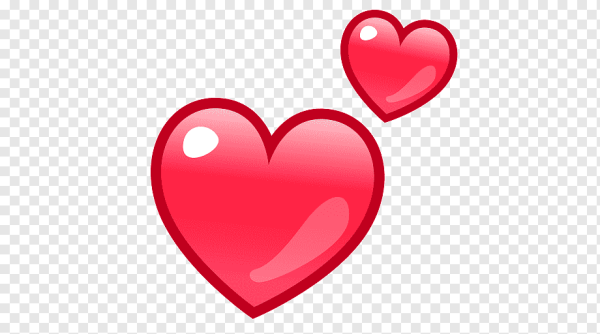 Смайлик сердечко на прозрачном фоне