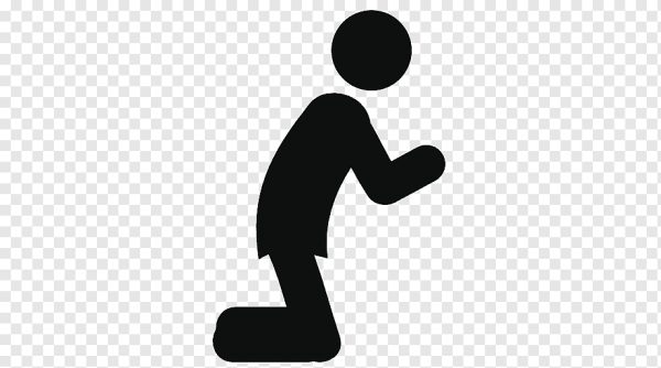 Чёрный человечек на белом фоне