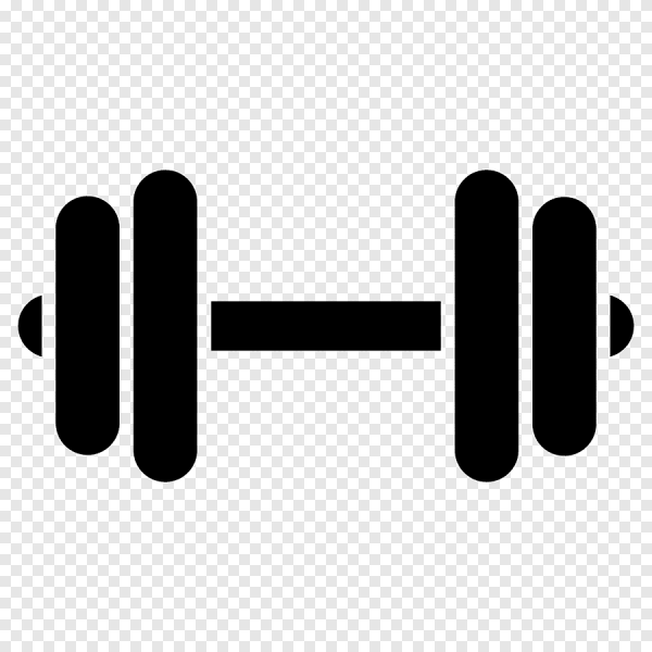 Смайлик с гантелями