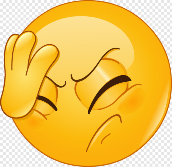 Смайлик рука на лбу