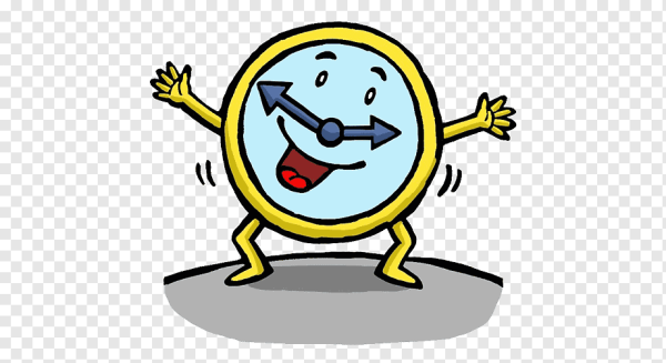 Смайлик часы на белом фоне