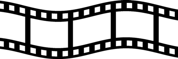 Катушка с кинолентой на прозрачном фоне