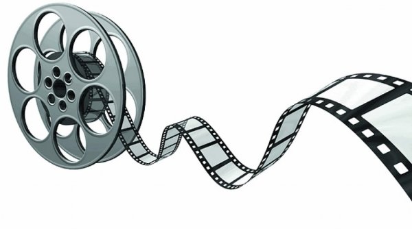 Катушка кинопленки на прозрачном фоне