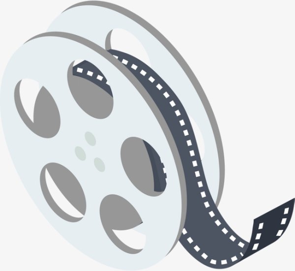 Катушка киноленты на белом фоне