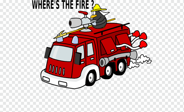 Пожарная машинка мультяшная