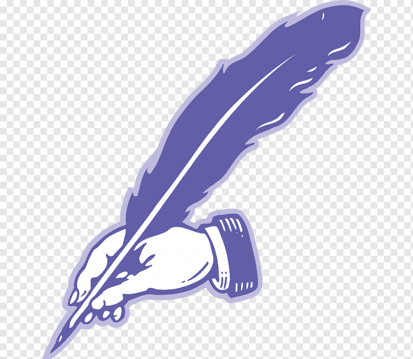 Перо на прозрачном фоне