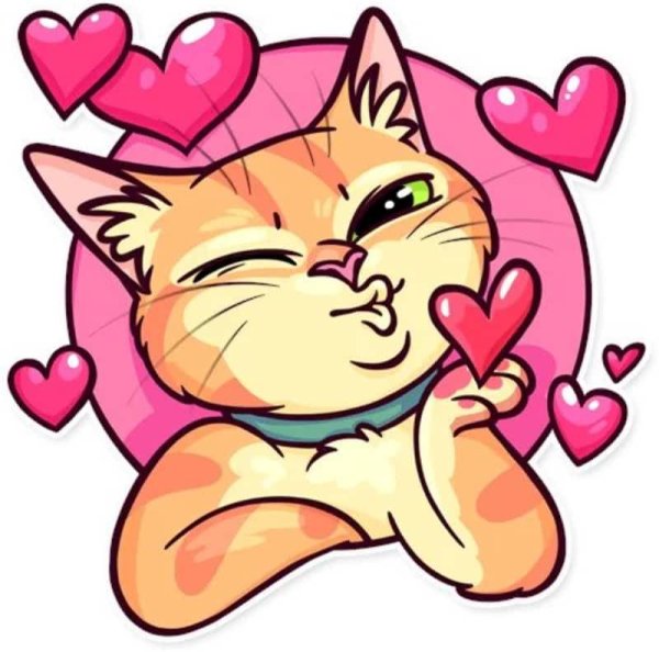 Кошечка с сердечком