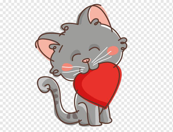 Котики с сердечками