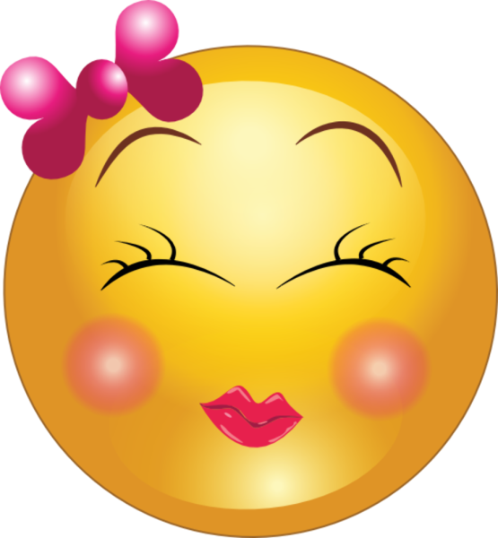 Смайлик с красными щечками