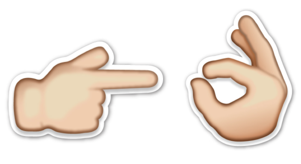 Указательный палец влево