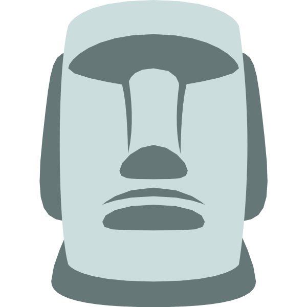 Статуя с острова Пасхи эмодзи