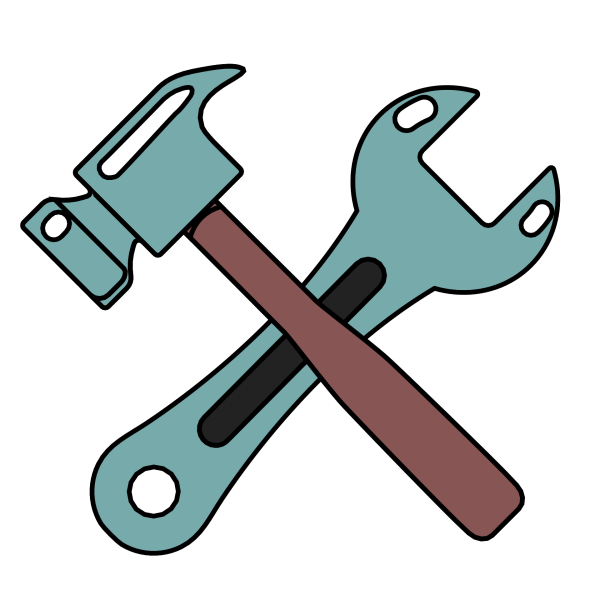 Молоток и гаечный ключ