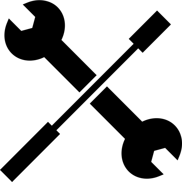 Отвертка и ключ значок