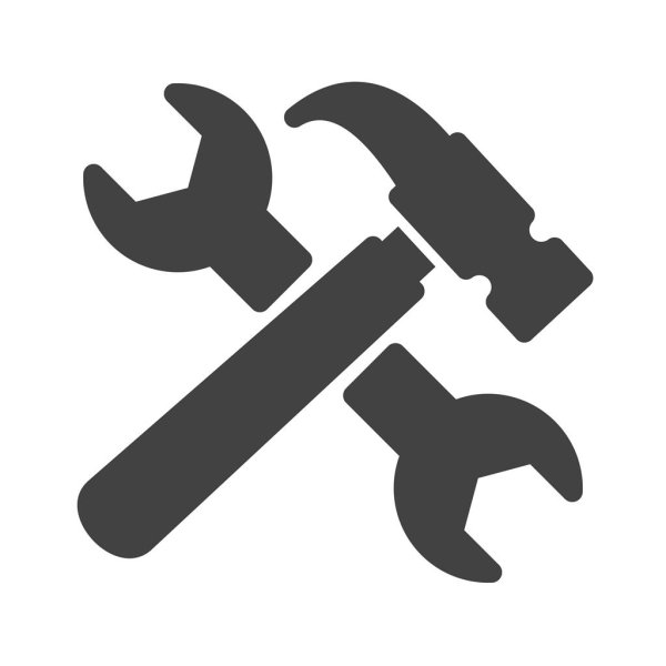 Рожковый ключ и молоток