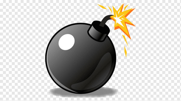 Бомба на прозрачном фоне