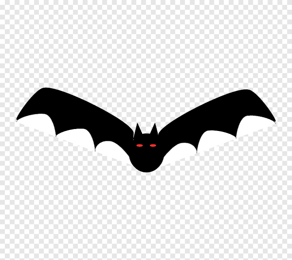 Черная летучая мышь с красными глазами