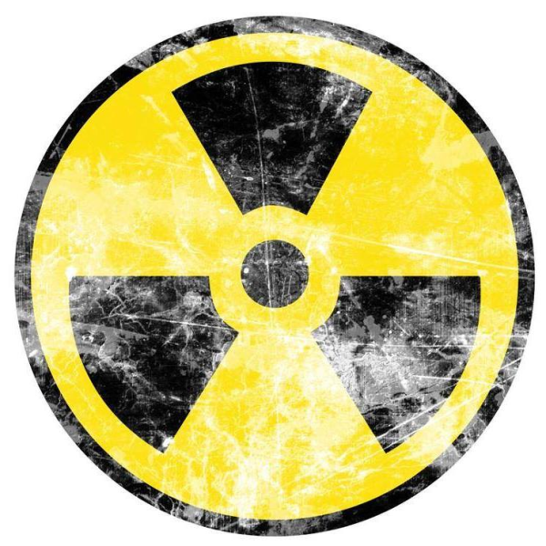 Значок радиации без фона