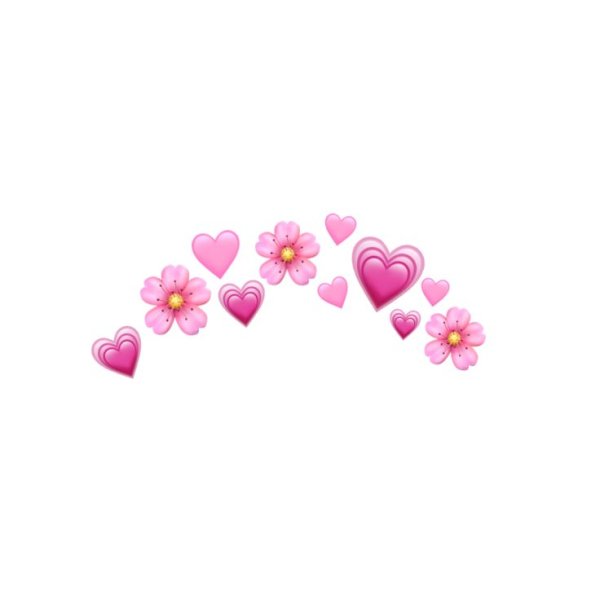 Розовые сердечки над головой