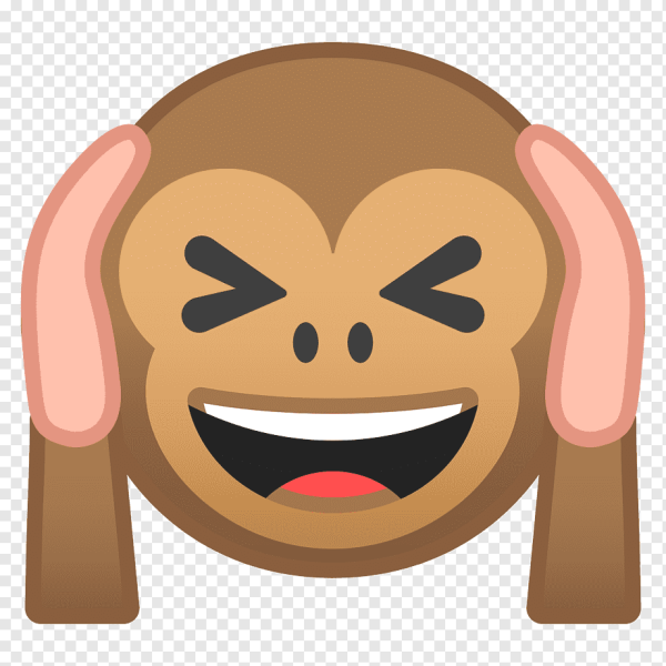 Смайл обезьяна с закрытыми глазами