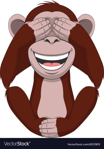 Обезьянка закрывает глаза