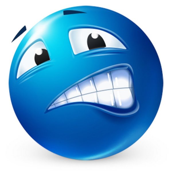 Голубой смайлик