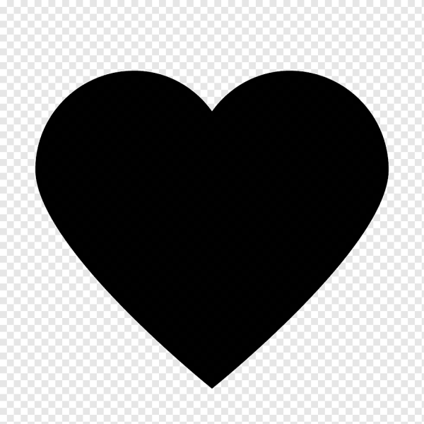 Черное сердечко смайлик