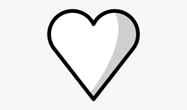 Белое сердце смайлик