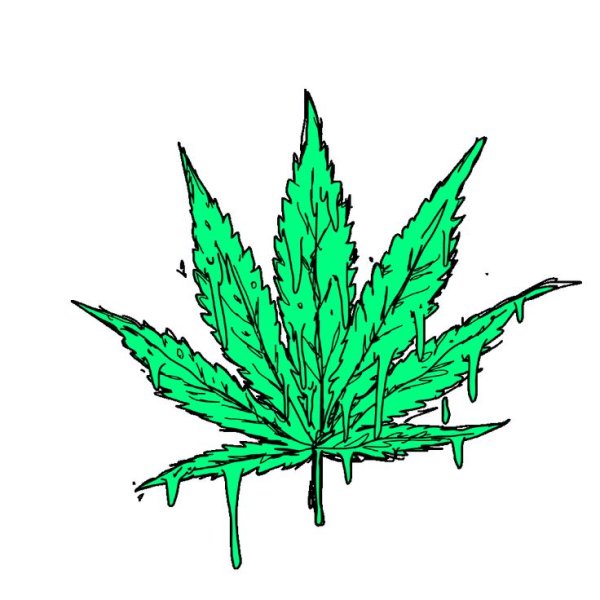 Марихуана на прозрачном фоне