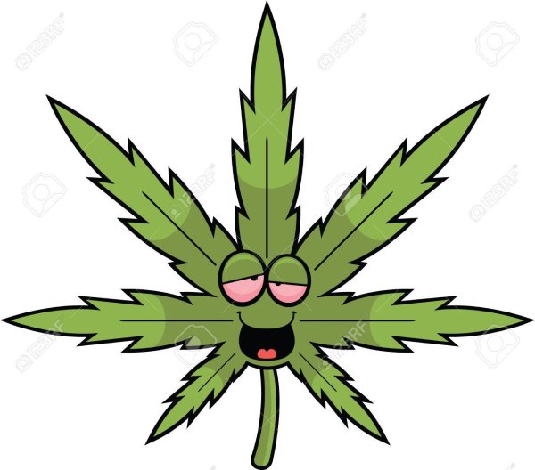 Листочек марихуаны мультяшный
