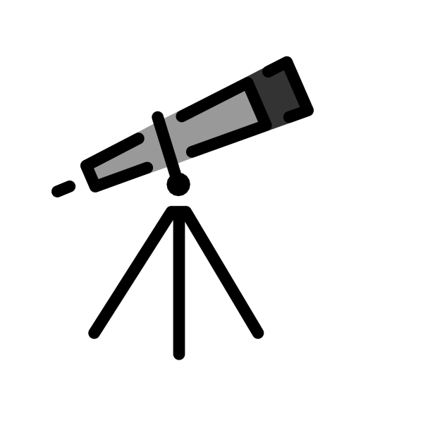 Телескоп на прозрачном фоне