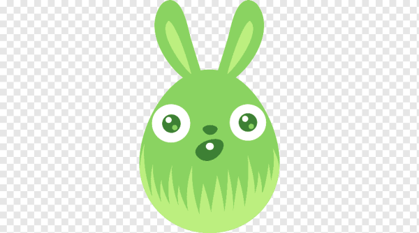 Зайчик на зеленом фоне