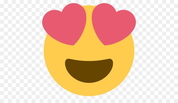 Смайл с сердечками в глазах